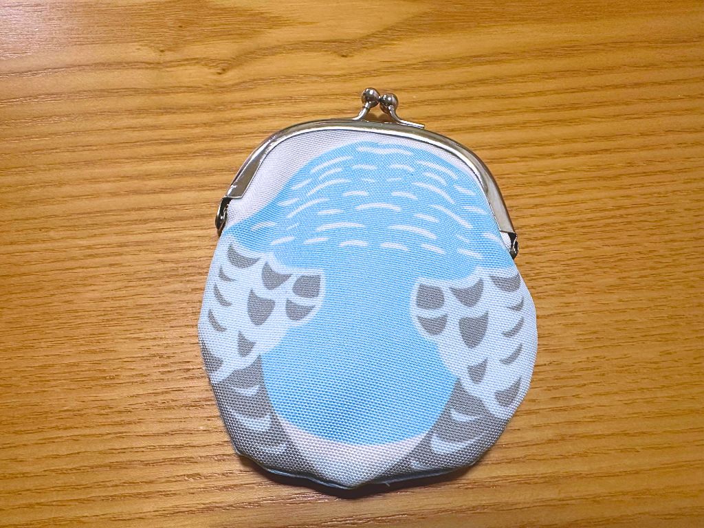 がま口財布　セキセイインコ セリア 娘が小銭を持ち歩くため